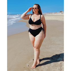 Biquini Plus Size Fio Duplo Caribe Preto - 0138.01 - LOJA ONLINE MODA PLUS SIZE