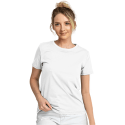 Camiseta Branca Babylook 100% Algodão Feminina - C... - Atacado da Moda