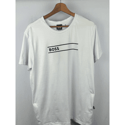 Camisa Peruana Boss Branca Escrita No Peito - Atacado das Tailandesas