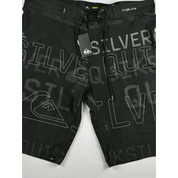 Bermuda Surf Quiksilver preta e branca - Atacado das Tailandesas