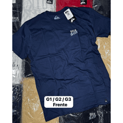 Camisa quiksilver escrita nas costas azul escura - Atacado das Tailandesas