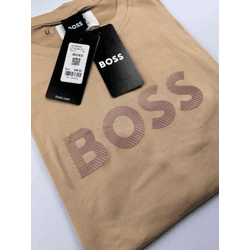 Camisa Peruana Boss Bege Escrita Peitoral - Atacado das Tailandesas