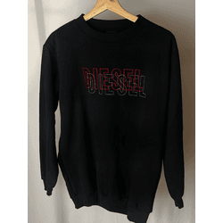 Moletom S/Capuz Diesel preto - Atacado das Tailandesas