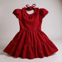 VESTIDO AMORA-vermelho - Ateliê NewBaby
