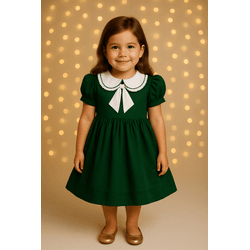 VESTIDO AVILÁ-VERDE - Ateliê NewBaby