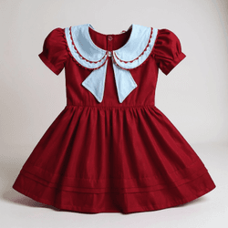 VESTIDO AVILÁ-VERMELHO - Ateliê NewBaby