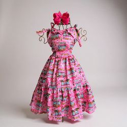 VESTIDO VANESSA-bobbie goods rosa - Ateliê NewBaby