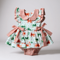 BODY VESTIDO BABY-LISTRA E LAÇOS - Ateliê NewBaby