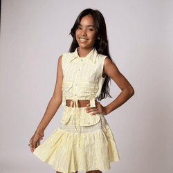 Conjunto Karine - amarelo - Ateliê NewBaby
