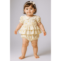 Conjunto Uyara-margarida - Ateliê NewBaby
