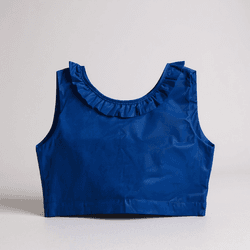 CROPED LAÇO NAS COSTAS-azul - Ateliê NewBaby