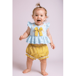 CONJUNTO ELOÁ-ESTRELA DOURADA - Ateliê NewBaby
