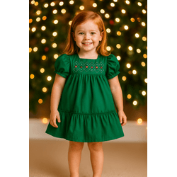 VESTIDO EVELYN BORDADO-verde - Ateliê NewBaby