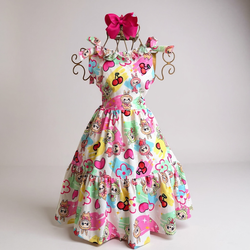 VESTIDO VANESSA-labubu cereja - Ateliê NewBaby