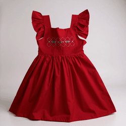 VESTIDO MARIBEL-vermelho - Ateliê NewBaby