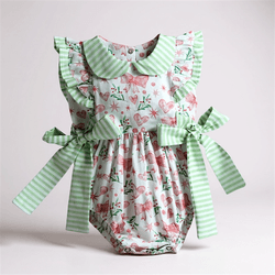 PIMPÃO LAÇOS- LISTRA VERDE - Ateliê NewBaby