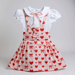 CONJUNTO JARDINEIRA RUBIA-CORAÇÃO - Ateliê NewBaby