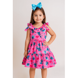 VESTIDO VANESSA-stitch rosa - Ateliê NewBaby
