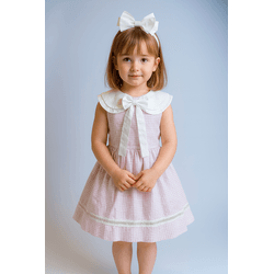 Vestido Bebel rosa - Ateliê NewBaby