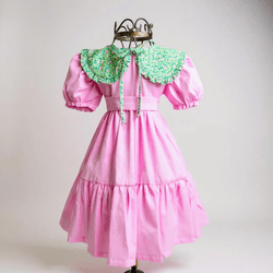 Vestido flor Rosa bb - Ateliê NewBaby