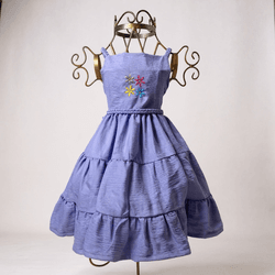 VESTIDO MARISOL BORDADO - LILÁS - Ateliê NewBaby