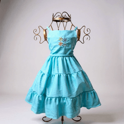 VESTIDO MARISOL BORDADO - AZUL BB - Ateliê NewBaby