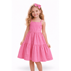 Vestido Marissol - rosa - Ateliê NewBaby