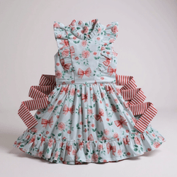 VESTIDO VIVIAN-LAÇOS LITRAS VERMELH0 - Ateliê NewBaby