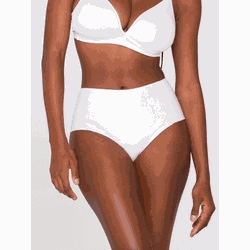 Calcinha Alta Lateral Dublada Branco - 2013012 - ATELIÊ DA LINGERIE