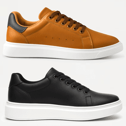 2 Pares de Tenis Masculino Casual Sola Alta Oversi... - Atria Shoes
