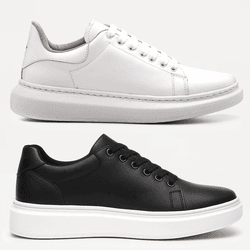 2 Pares de Tenis Masculino Casual Sola Alta Oversi... - Atria Shoes