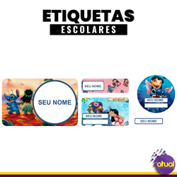 Etiqueta Escolar Personalizadas Volta as aulas 202 - ATUAL COMUNICAÇÃO