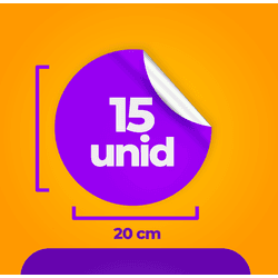 15 Unidades - Adesivo Vinil (20x20cm) - ATUAL COMUNICAÇÃO