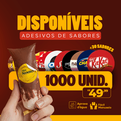GELADINHO GOURMET 3x3 CM - Atual Adesivos