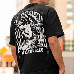 Camiseta Básica Anjo Blessed - Aurora Clothing