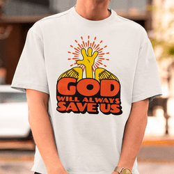 Camiseta Básica God Save Us - Aurora Clothing