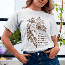 Camiseta Básica Leão Não Temas - Aurora Clothing