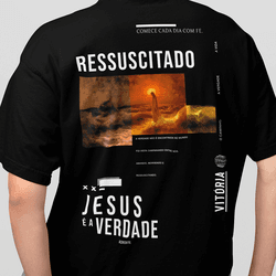 Camiseta Básica Ressuscitado Arte Pintura - Aurora Clothing
