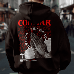 Moletom Canguru Confiar em Deus - Aurora Clothing