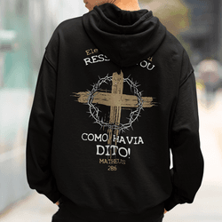 Moletom Canguru Ele Ressuscitou - Aurora Clothing