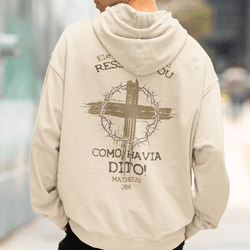 Moletom Canguru Ele Ressuscitou - Aurora Clothing