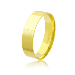 Aliança de Casamento em Ouro 18K - Reto Comfort - ... - Authentika