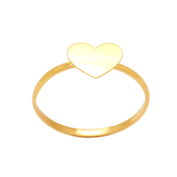 Anel Chapa Coração em Ouro 18K - AN/20467 - Authentika