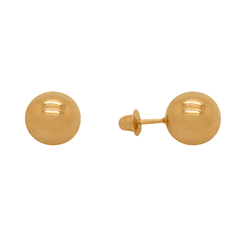 Brinco Infantil em Ouro 18K Bola - 4,0mm - BR1329 - Authentika