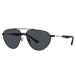 Óculos de Sol Masculino Emporio Armani - Preto Met... - Authentika