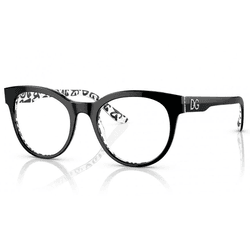 Óculos para Grau Dolce & Gabbana - Preto e Branco ... - Authentika