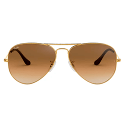 Óculos de Sol Ray-Ban Aviator Gradiente Marrom - 0... - Authentika