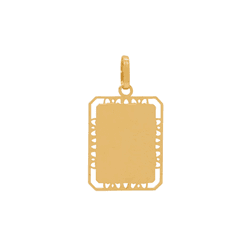 Pingente em Ouro 18K - Placa Retangular - P19378 - Authentika
