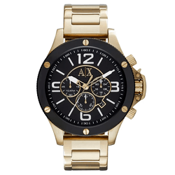 Relógio Masculino Armani Exchange - Dourado e Pret... - Authentika