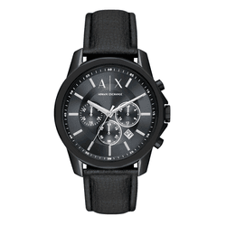 Relógio Masculino Armani Exchange - Preto Couro Cr... - Authentika